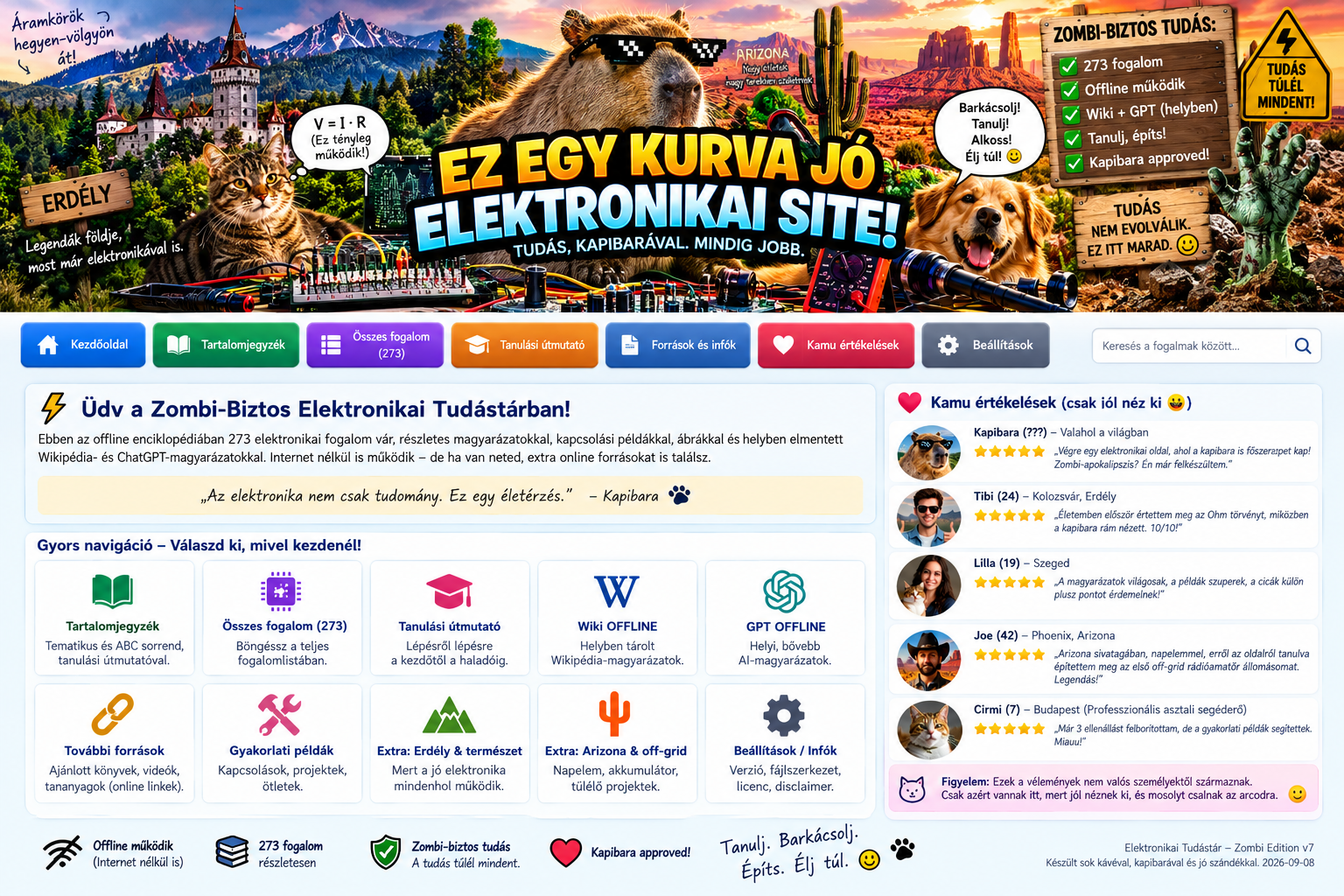Interaktív zombi-biztos elektronikai kezdőképernyő