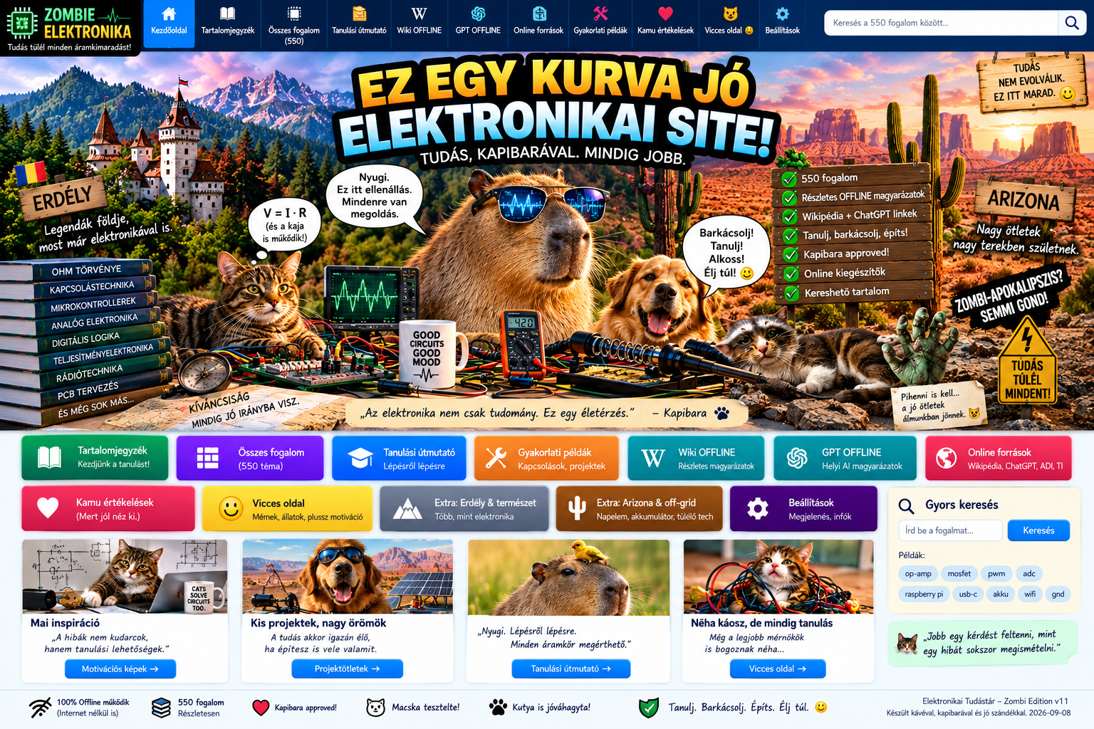 Interaktív Zombi Elektronika kezdőoldal