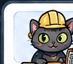 Vicces tanulási ikon: cat-builder