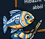 Vicces tanulási ikon: fish-helper