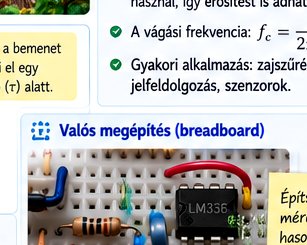 Játékos vizuális emlékeztető — a műszaki tartalom mellett. Játékos elektronikai illusztráció a(z) 9. feladat - Zener-dióda — egyedi megoldás témához